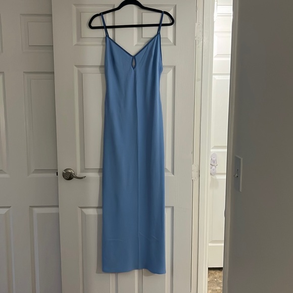 Abercrombie & Fitch Dresses & Skirts - NWT Abercrombie and Fitch Blue Slip Dress with Blue Trim and Keyhole